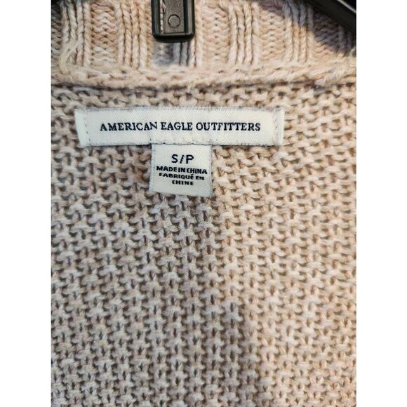 American Eagle Outfitters Cardigan Women's S Tan Cotton Long Sleeve Open Front - Picture 2 of 4